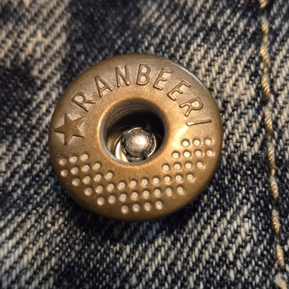 Ranbeeri Blue Stone Wash Denim Jacket 4 Pocket Button Snap Front Women’s M - Picture 8 of 14